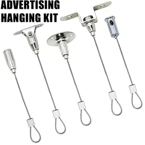 Bộ dây treo dây bằng nhôm Ferrule Cáp trần có thể điều chỉnh cho bảng điều khiển LED gương