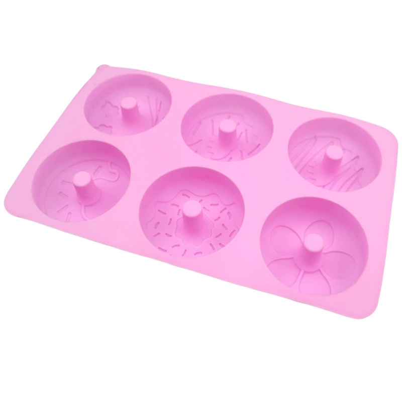 Khuôn Silicon Làm Bánh Donut 6 Ngăn Tiện Dụng