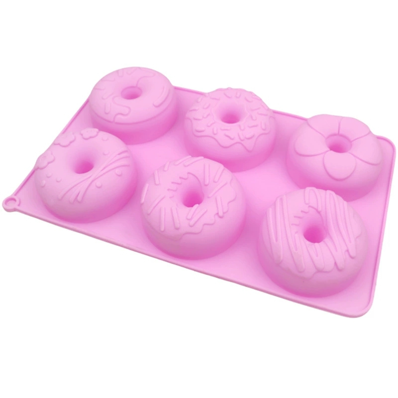 Khuôn Silicon Làm Bánh Donut 6 Ngăn Tiện Dụng