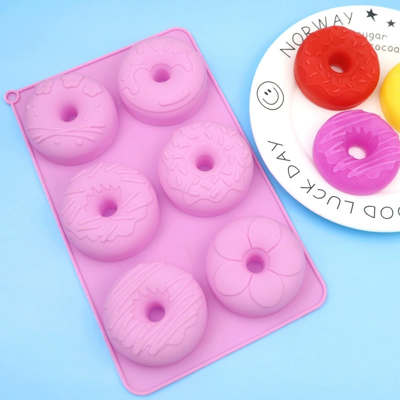 Khuôn Silicon Làm Bánh Donut 6 Ngăn Tiện Dụng