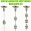 Dây treo kính bằng thép không gỉ 1,5mm Dây treo trần Tấm kẹp đồng 0,5-3M để treo kệ