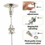 Dây treo kính bằng thép không gỉ 1,5mm Dây treo trần Tấm kẹp đồng 0,5-3M để treo kệ