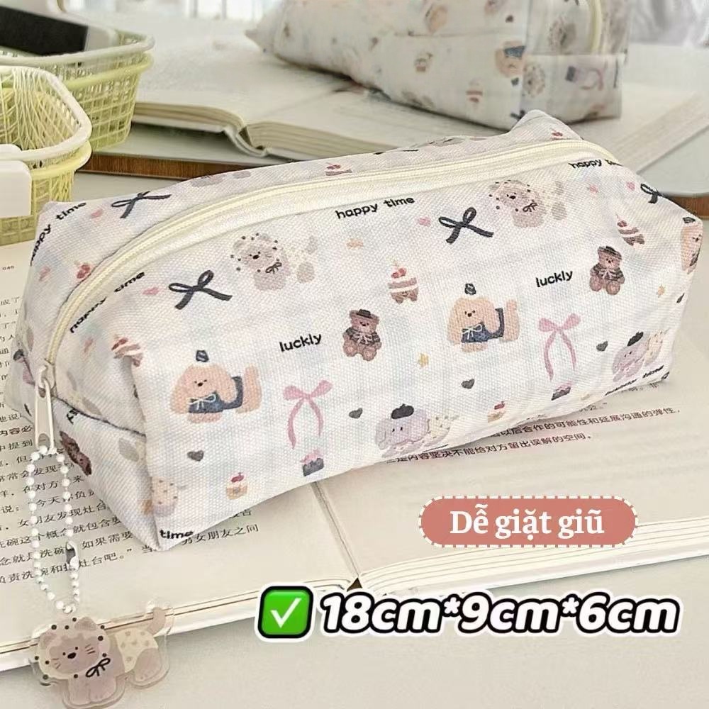 Hộp đựng bút chì Kawaii Sinh viên Túi bút chì hoạt hình dễ thương Túi đựng văn phòng phẩm