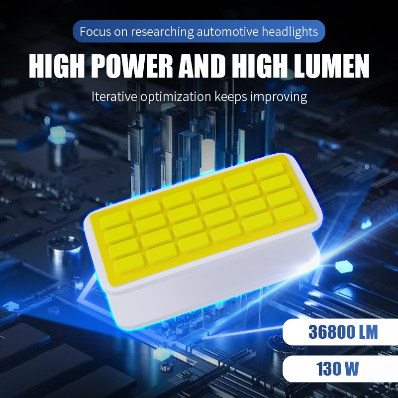 2X Mini Led Bóng Đèn Pha Ô Tô 12V 130W 6000K H7 H11 LED H8 H4 9005 HB3 9006 HB4 Đèn Đầu Đèn Sương Mù Tự Động Đèn Led Đèn Tự Động