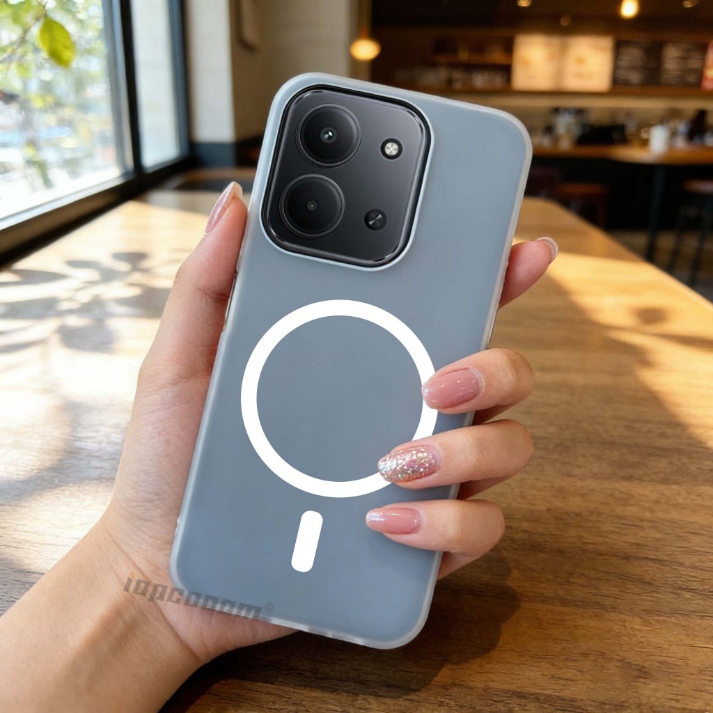 Ốp điện thoại silicon chống sốc từ tính màu kẹo cho Redmi 13 13C 13R 14C A4 A3 Pro 15 15 15C POCO M6 C85 C75 M7 C65 Plus 4G 5G — thiết kế hai lớp hợp thời trang có sẵn
