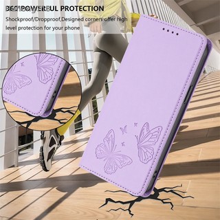 Dành Cho Redmi Note 14 15 Pro Plus 4G 5G Vỏ Da Lật Từ Tính Silicone Tpu Bảo Vệ Toàn Diện Vỏ Chống Sốc Không Dây Sạc Khe Cắm Thẻ Giá Đỡ Bướm Dễ Thương