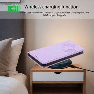 Dành Cho Redmi Note 14 15 Pro Plus 4G 5G Vỏ Da Lật Từ Tính Silicone Tpu Bảo Vệ Toàn Diện Vỏ Chống Sốc Không Dây Sạc Khe Cắm Thẻ Giá Đỡ Bướm Dễ Thương