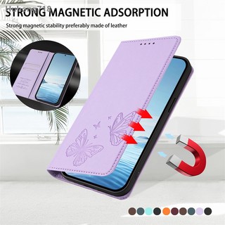 Dành Cho Redmi Note 14 15 Pro Plus 4G 5G Vỏ Da Lật Từ Tính Silicone Tpu Bảo Vệ Toàn Diện Vỏ Chống Sốc Không Dây Sạc Khe Cắm Thẻ Giá Đỡ Bướm Dễ Thương