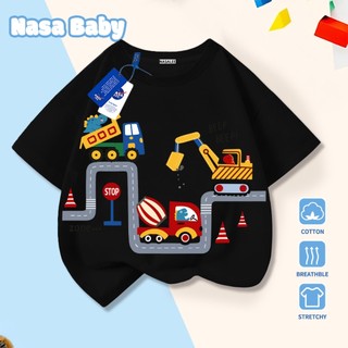 Áo thun sọc trẻ em NASA, áo thun ngắn tay in hình hoạt hình Roblox cho bé trai bé gái 2-16 tuổi mùa hè