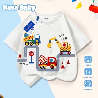 Áo thun sọc trẻ em NASA, áo thun ngắn tay in hình hoạt hình Roblox cho bé trai bé gái 2-16 tuổi mùa hè
