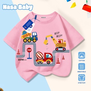 Áo thun sọc trẻ em NASA, áo thun ngắn tay in hình hoạt hình Roblox cho bé trai bé gái 2-16 tuổi mùa hè