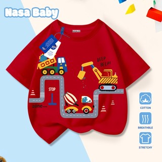 Áo thun sọc trẻ em NASA, áo thun ngắn tay in hình hoạt hình Roblox cho bé trai bé gái 2-16 tuổi mùa hè