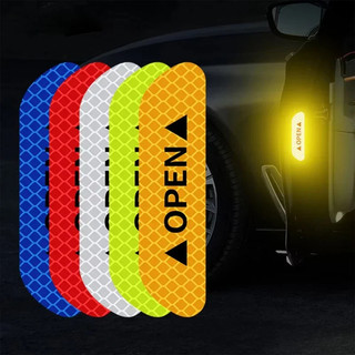 4 Cửa Xe Ô Tô Phản Quang Miếng Dán An Toàn Mở Cảnh Báo Phản Quang Băng Decal Phụ Kiện Xe Hơi Bên Ngoài Nội Thất Phản Quang Miếng Dán