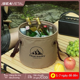 Xô nhựa Seametal 10/20L gấp gọn, tiện lợi cho du lịch, cắm trại và câu cá