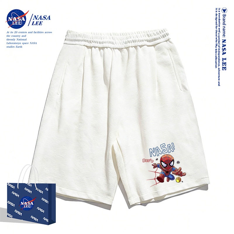 [Giao hàng trong ngày] Quần short màu xám dành cho trẻ em thương hiệu nổi tiếng của NASA 2026 Quần lót phong cách Mỹ mát mẻ hợp thời trang mùa hè Quần lót bé trai bé gái