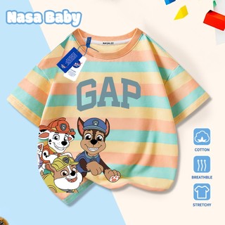 Dịch nghĩa tiếng Việt: "Áo thun in hình NASA Đội Cún Cứu Hủa (Paw Patrol) cho bé trai và bé gái, tay ngắn, chất liệu cotton 100%, mùa hè, giao hàng trong 24 giờ"