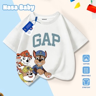 Dịch nghĩa tiếng Việt: "Áo thun in hình NASA Đội Cún Cứu Hủa (Paw Patrol) cho bé trai và bé gái, tay ngắn, chất liệu cotton 100%, mùa hè, giao hàng trong 24 giờ"