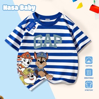 Dịch nghĩa tiếng Việt: "Áo thun in hình NASA Đội Cún Cứu Hủa (Paw Patrol) cho bé trai và bé gái, tay ngắn, chất liệu cotton 100%, mùa hè, giao hàng trong 24 giờ"
