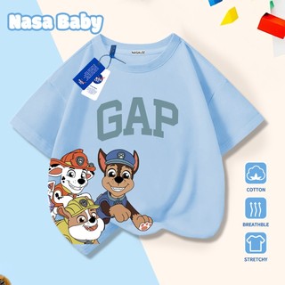 Dịch nghĩa tiếng Việt: "Áo thun in hình NASA Đội Cún Cứu Hủa (Paw Patrol) cho bé trai và bé gái, tay ngắn, chất liệu cotton 100%, mùa hè, giao hàng trong 24 giờ"