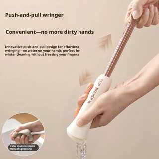 Bàn chải chai xốp 3 trong 1 có lỗ treo Tay cầm dài Không cần thoát nước thủ công