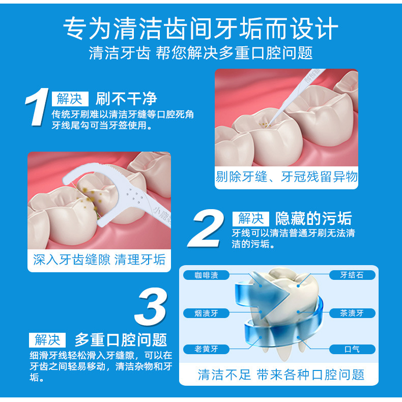 Mama Deer Flos Họ Bao Bì Nhựa Tăm Hình Nơ Nha Khoa Hộp Bóng Nha Khoa Độc Lập Floss