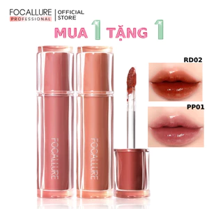 FOCALLURE 2 gói Gương Syrup Tint Dewy Lip Tint Gloss Rich Sắc tố cao Osmanthus Mùi Khóa màu Không chuyển Cốc chống dính Đèn ẩm trong suốt