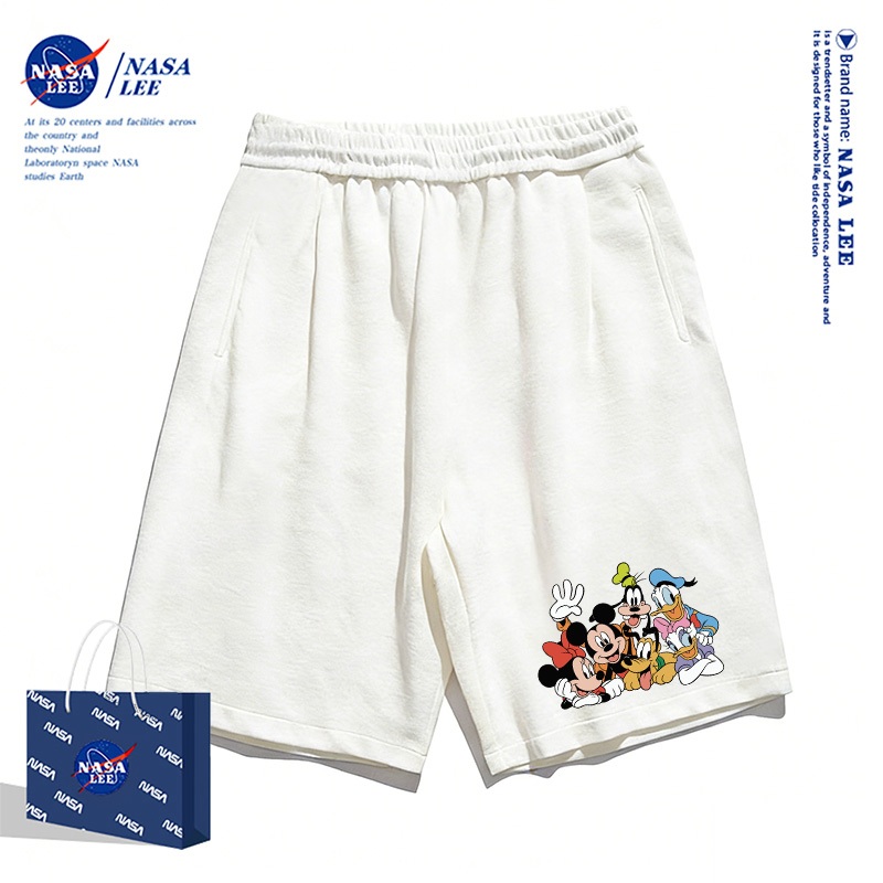 [Giao hàng trong ngày] Quần short trắng trẻ em thương hiệu nổi tiếng của NASA 2026 Thời trang mùa hè Hợp thời trang mát mẻ Mickey Paradise Đáy bé trai bé gái