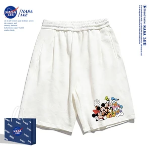 Quần short trắng trẻ em thương hiệu nổi tiếng của NASA 2026 Thời trang mùa hè Hợp thời trang mát mẻ Mickey Paradise Đáy bé trai bé gái