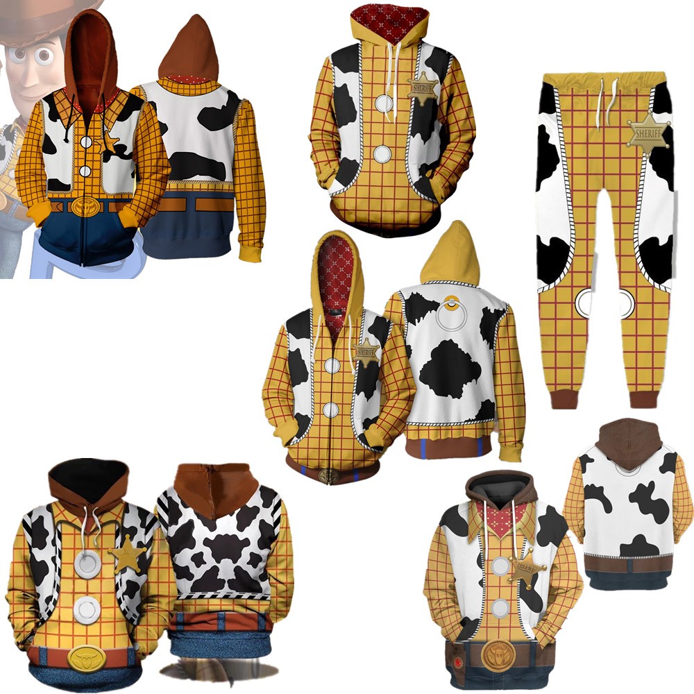 Set Thời Trang Unisex: Hoodie & Quần In 3D, kèm Áo Len