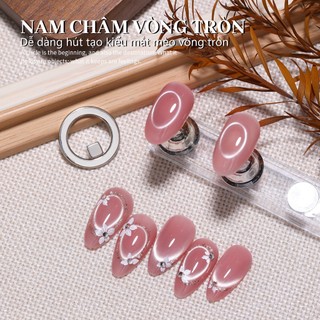 ANNIES Nhẫn Nam Châm 3 Giây Hút Rỗng Mắt Mèo Làm Móng Tay Dụng Cụ Tiện Dụng Phong Cách Mới Mạnh Mẽ Người Mới Công Cụ