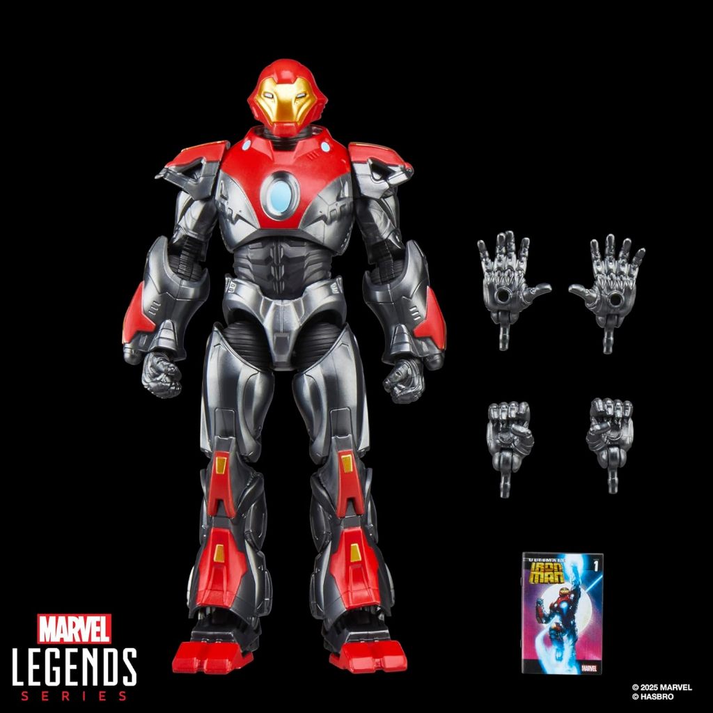 Marvel Legends Series Ultimate Iron Man, Nhân vật hành động tỷ lệ 6 Inch lấy cảm hứng từ truyện tranh với phụ kiện truyện tranh cỡ nhân vật G1593
