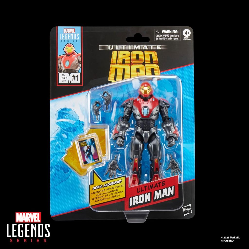 Marvel Legends Series Ultimate Iron Man, Nhân vật hành động tỷ lệ 6 Inch lấy cảm hứng từ truyện tranh với phụ kiện truyện tranh cỡ nhân vật G1593