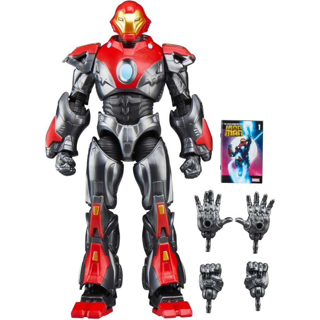 Marvel Legends Series Ultimate Iron Man, Nhân vật hành động tỷ lệ 6 Inch lấy cảm hứng từ truyện tranh với phụ kiện truyện tranh cỡ nhân vật G1593