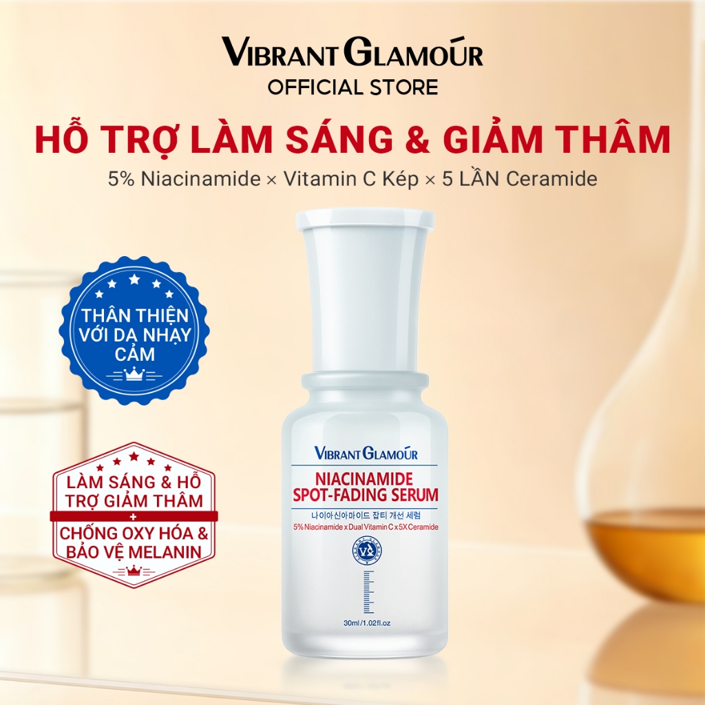 Vibrant Glamour Serum 5% Niacinamide + 5X Ceramide Hỗ Trợ Làm Sáng Da 30ml