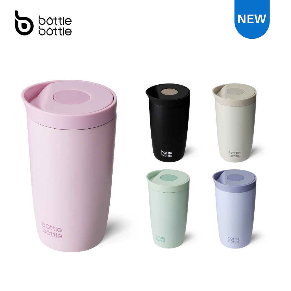 BOTTLE BOTTLE Cốc du lịch cách nhiệt 350ml / 500ml Cốc cà phê văn phòng bằng thép không gỉ có nắp nút nhấn Giữ lạnh và nóng