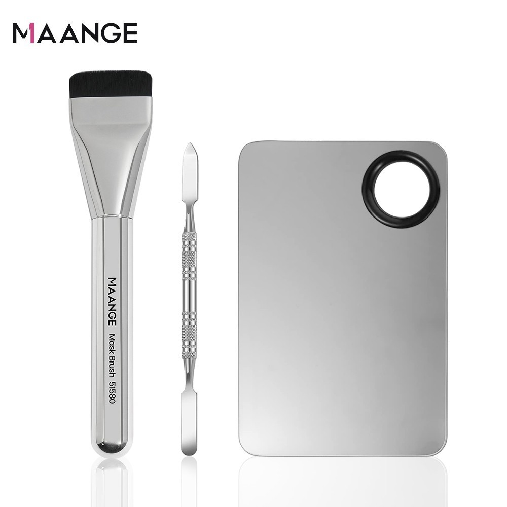 Khay Dụng Cụ Trộn Nền Bằng Thép Sáng MAANGE Chống Gỉ Kèm Cây Trộn 1614