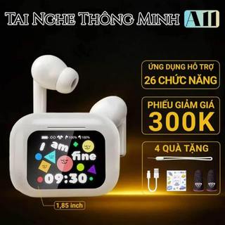 Tai Nghe Thông Minh A11 PRO Kết Nối App Với 26 Chức Năng, Màn hình cảm ứng màu OLED 1,85 inch,Tùy chỉnh hình nền, Chơi trò chơi, Đồng bộ hóa tin nhắn, Chống nước IPX6, Thiết kế tùy chỉnh EQ, Tên Bluetooth tùy chỉnh, Giảm tiếng ồn ANC/ENC