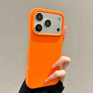 Ốp điện thoại silicon mềm tản nhiệt không viền siêu mỏng cảm giác da màu cam phù hợp cho iPhone 11 12 13 14 15 61 17 Pro Max