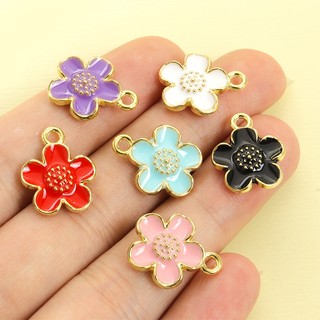 Vòng cổ hoa anh đào sakura thiết kế nhỏ, hợp kim thời trang cho mùa xuân - 6 màu tươi sáng, phù hợp làm phụ kiện hàng ngày