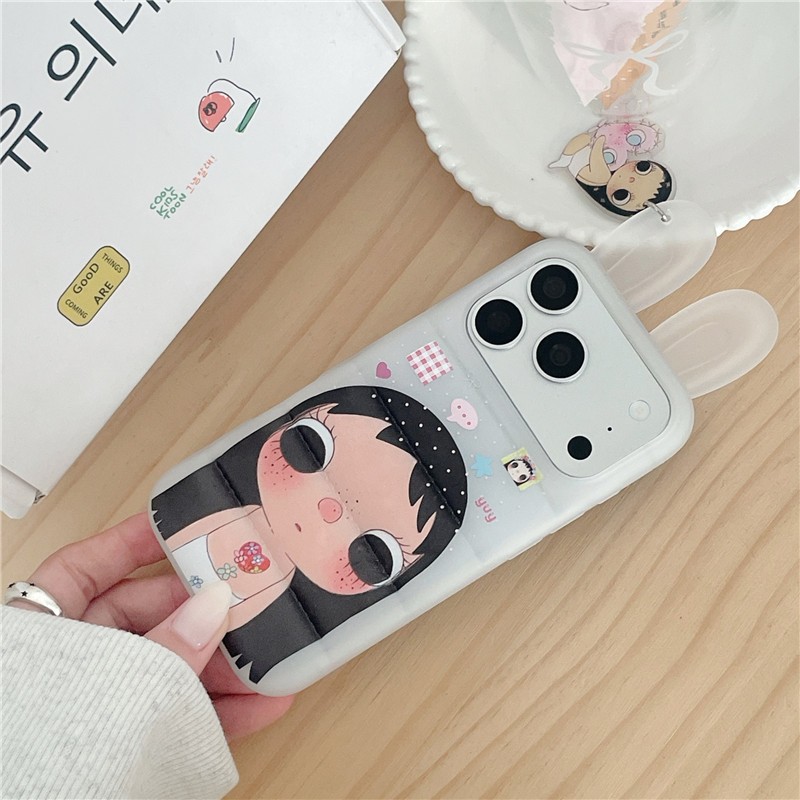 IPhone 17 Pro Max Hình dạng tai thỏ Cô gái họa tiết chất liệu TPU