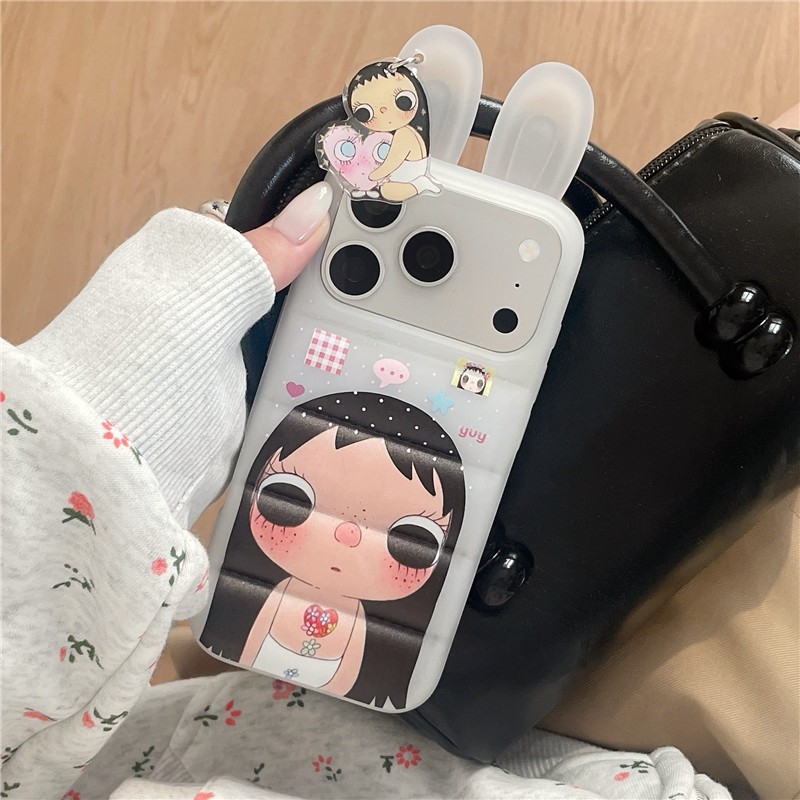 IPhone 17 Pro Max Hình dạng tai thỏ Cô gái họa tiết chất liệu TPU