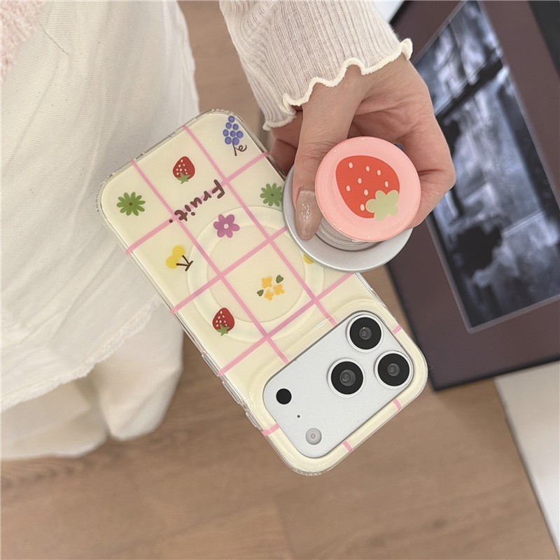 Ốp điện thoại TPU hình trái cây hình lưới iPhone 17 Pro Max