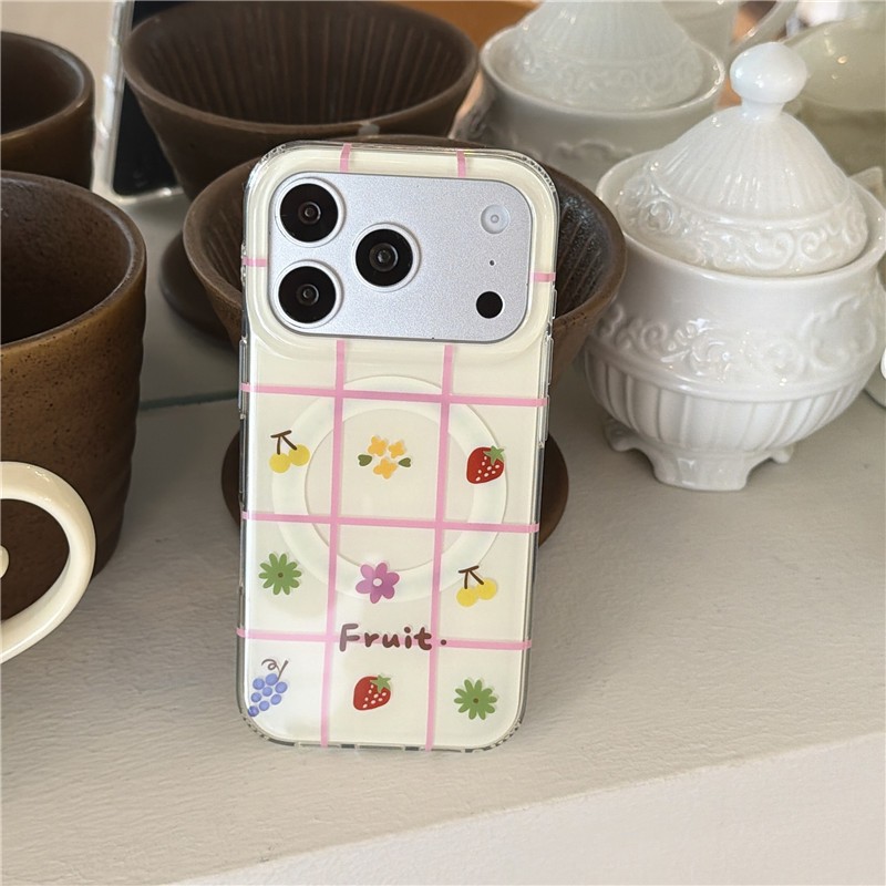 Ốp điện thoại TPU hình trái cây hình lưới iPhone 17 Pro Max