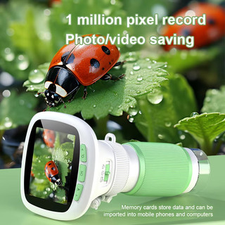 Kính hiển vi cầm tay trẻ em 200X-1000X Độ phóng đại 1MP HD Ảnh / Video 8 đèn LED Đồ chơi khoa học STEM dành cho trẻ em khám phá