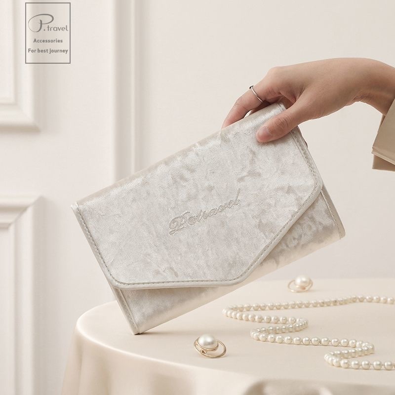 Trang Sức Người Tổ Chức Cuộn Lên Túi Du Lịch Di Động Hộp Đựng Trang Sức Cho Vòng Tay Vòng Cổ Bông Tai Hiển Thị Túi Bảo Quản
