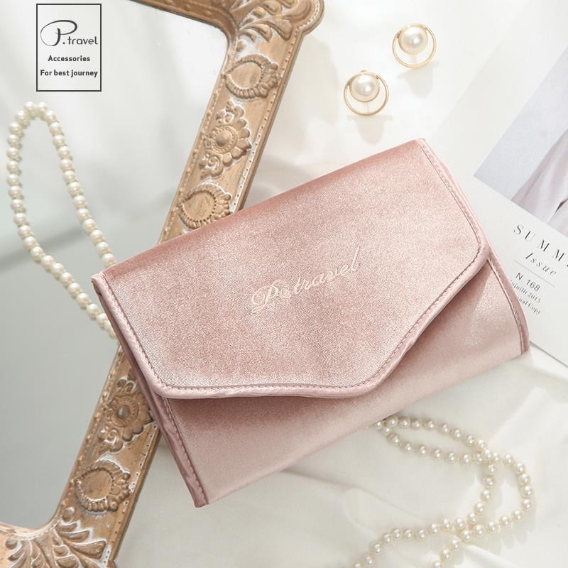 Trang Sức Người Tổ Chức Cuộn Lên Túi Du Lịch Di Động Hộp Đựng Trang Sức Cho Vòng Tay Vòng Cổ Bông Tai Hiển Thị Túi Bảo Quản