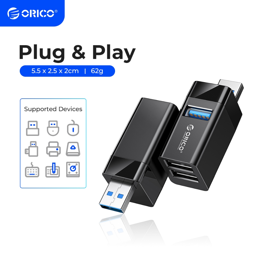 ORICO USB 3.0 Mini USB 2.0 Hub Mở Rộng 3 Cổng USB Tốc Độ Cao Bộ Chia ...