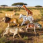 Rắn mini Động Vật Châu Phi Mô Hình Mô Phỏng Antelope Nam Sư Tử Nữ Sư Tử Hươu Cao Cổ hyena Ngựa Vằn Đồ Chơi