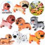 Cao su mềm chó động vật mô phỏng Golden Retriever Xúc xích VIP Bago Dalmatian Bulldog đầu xoay được
