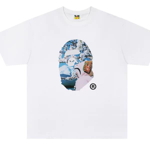 Áo thun ngắn tay in hình Bape cổ điển Unisex